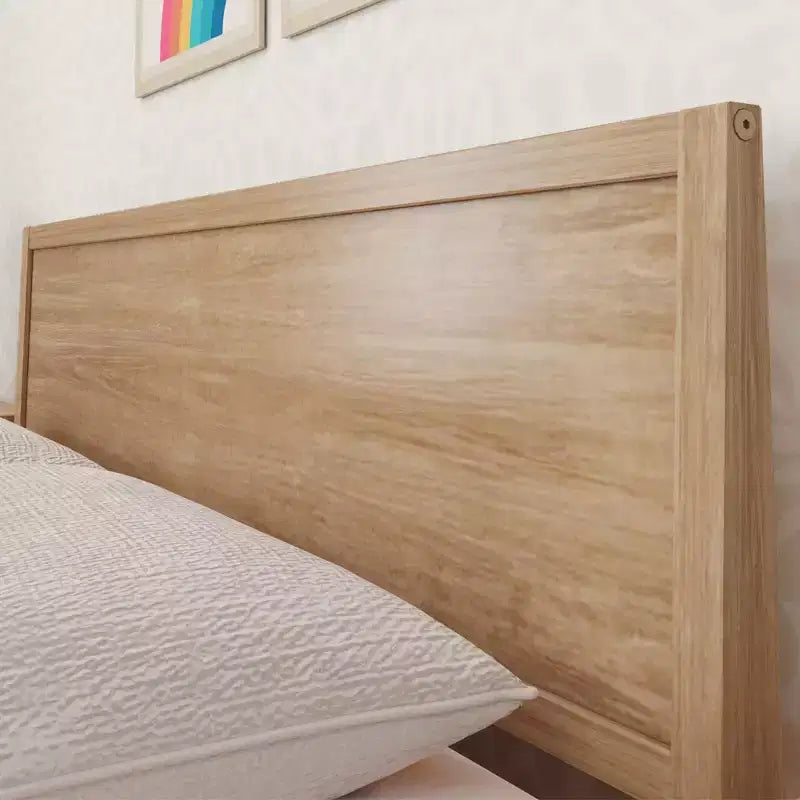 Cadre de lit double Max & Lily, plateforme classique en bois massif avec tête de lit pour enfants