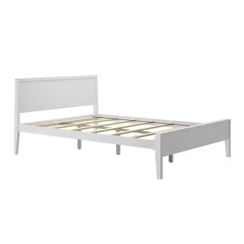 Cadre de lit double Max & Lily, plateforme classique en bois massif avec tête de lit pour enfants