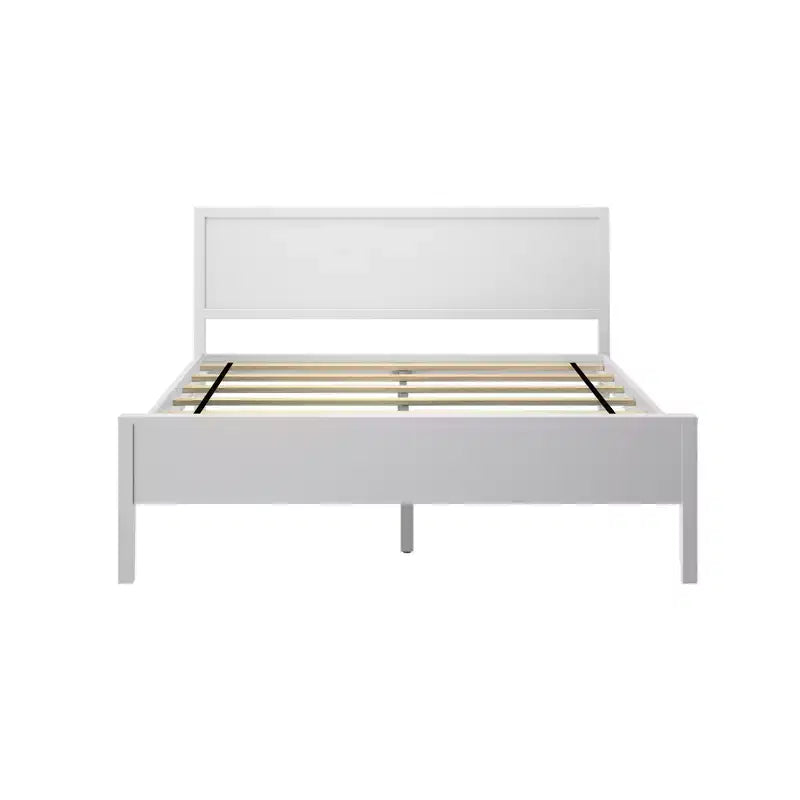 Cadre de lit double Max & Lily, plateforme classique en bois massif avec tête de lit pour enfants