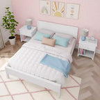 Cadre de lit double Max & Lily, plateforme classique en bois massif avec tête de lit pour enfants