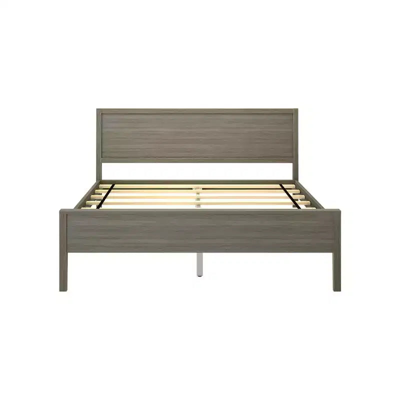 Cadre de lit double Max & Lily, plateforme classique en bois massif avec tête de lit pour enfants
