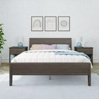 Cadre de lit double Max & Lily, plateforme classique en bois massif avec tête de lit pour enfants