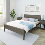 Cadre de lit double Max & Lily, plateforme classique en bois massif avec tête de lit pour enfants