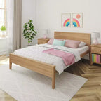 Cadre de lit double Max & Lily, plateforme classique en bois massif avec tête de lit pour enfants