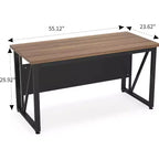 Lantine Bureau d'ordinateur simple de 55 pouces, Table d'écriture de bureau à domicile pour poste de travail