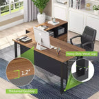 Lantine Bureau d'ordinateur simple de 55 pouces, Table d'écriture de bureau à domicile pour poste de travail