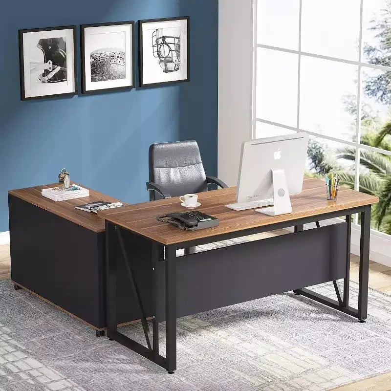 Lantine Bureau d'ordinateur simple de 55 pouces, Table d'écriture de bureau à domicile pour poste de travail
