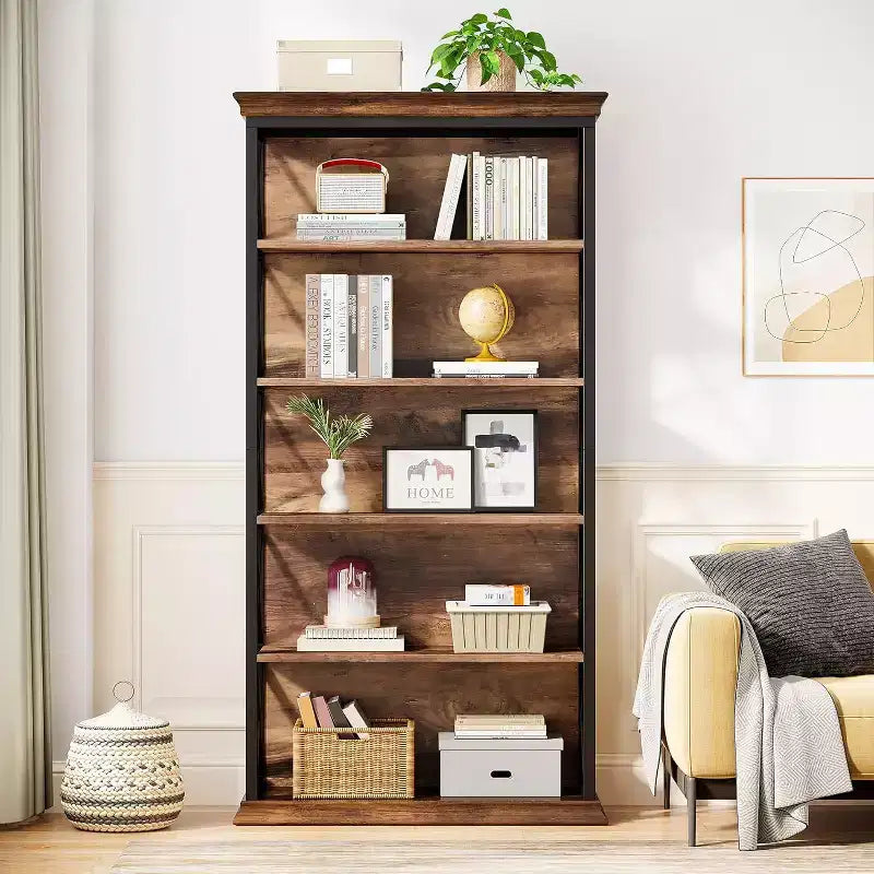 Bibliothèque Tribesign à 6 niveaux de 180 cm, étagère de rangement sur pied