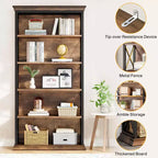 Bibliothèque Tribesign à 6 niveaux de 180 cm, étagère de rangement sur pied