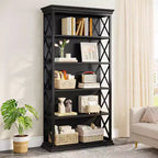 Bibliothèque Tribesign à 6 niveaux de 180 cm, étagère de rangement sur pied
