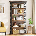 Bibliothèque Tribesign à 6 niveaux de 180 cm, étagère de rangement sur pied