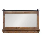 Miroir mural encadré 42 x 27 Cates avec étagère et crochets - Kate & Laurel All Things Decor