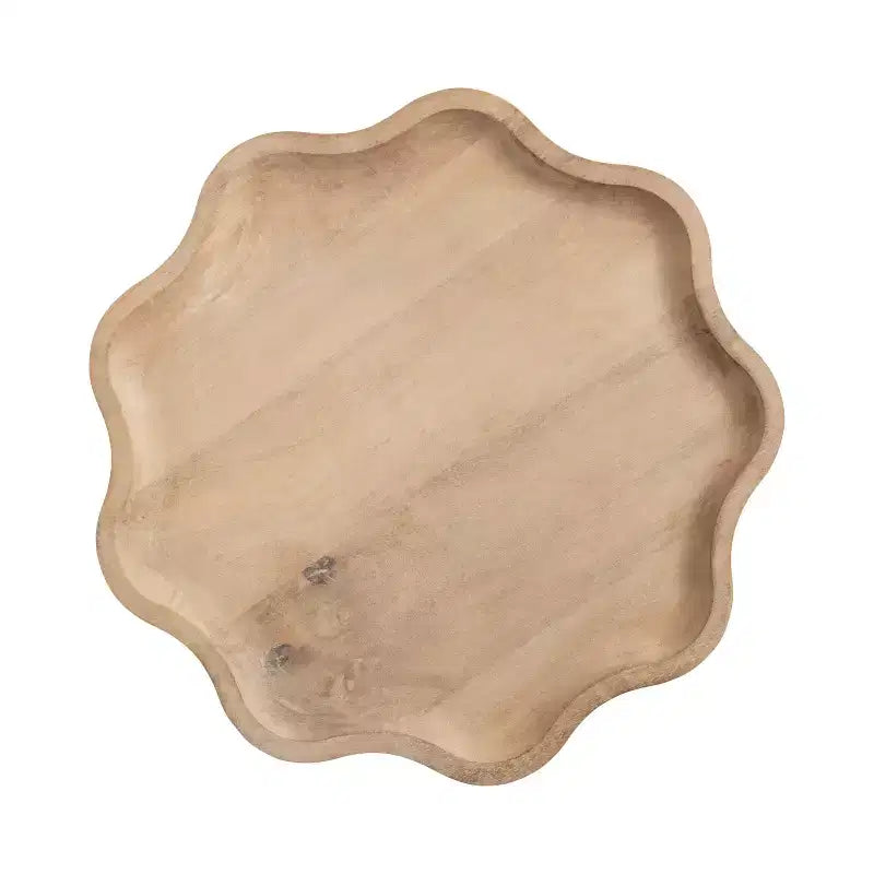 Table d'appoint en bois à bords festonnés Kate and Laurel Alezar