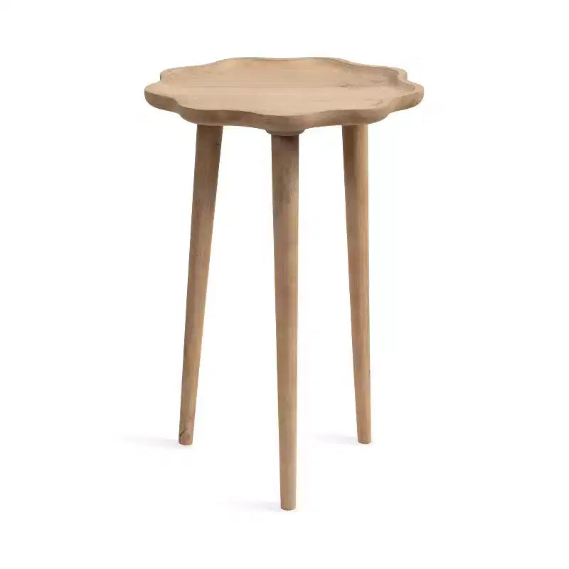 Table d'appoint en bois à bords festonnés Kate and Laurel Alezar