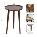 Table d'appoint en bois à bords festonnés Kate and Laurel Alezar