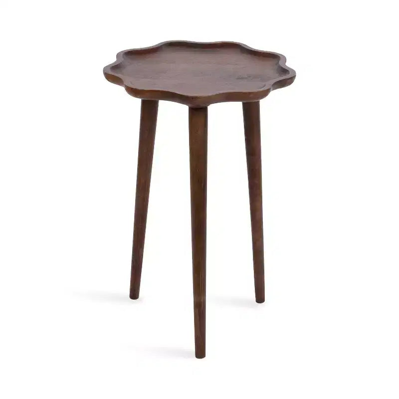 Table d'appoint en bois à bords festonnés Kate and Laurel Alezar
