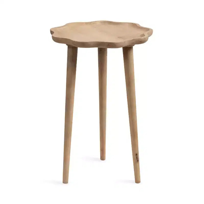 Table d'appoint en bois à bords festonnés Kate and Laurel Alezar