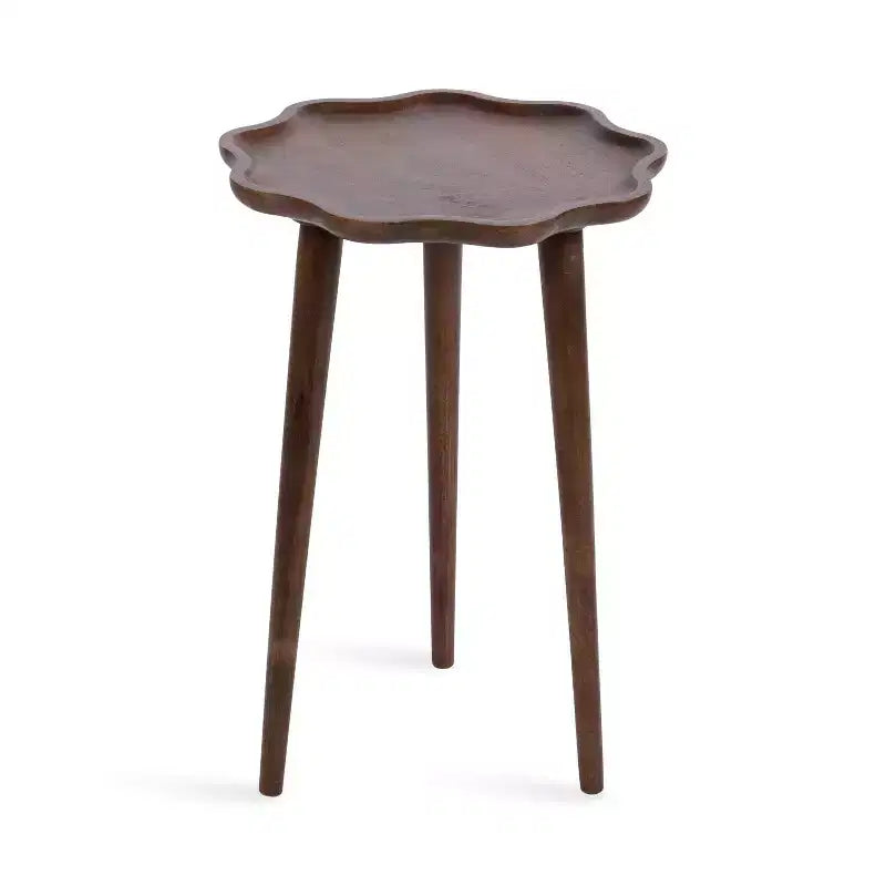 Table d'appoint en bois à bords festonnés Kate and Laurel Alezar