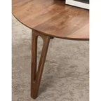 Table basse ronde Kate et Laurel Kershaw, 30x30x19, Noyer Marron