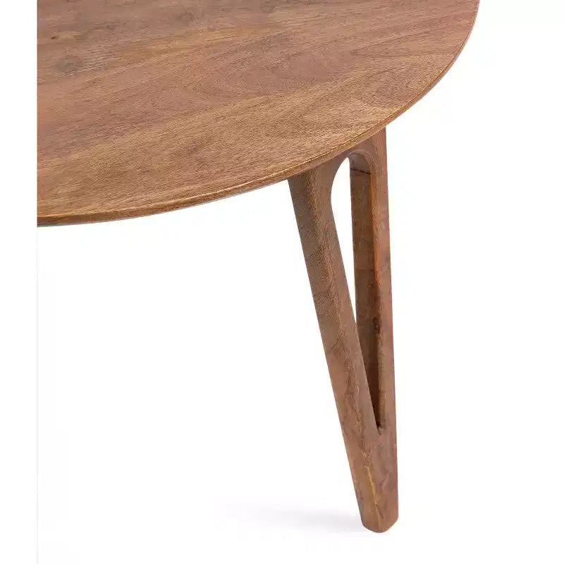 Table basse ronde Kate et Laurel Kershaw, 30x30x19, Noyer Marron