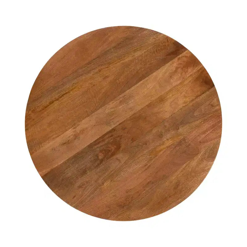 Table basse ronde Kate et Laurel Kershaw, 30x30x19, Noyer Marron