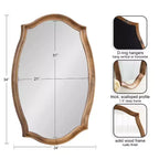 Miroir mural festonné Hatherleigh 24x34 Kate & Laurel All Things Decor