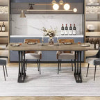 Table à manger rectangulaire Lantine de 63 pouces pour 4 à 6 personnes, table à manger moderne pour salle à manger, cuisine, salon
