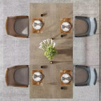 Table à manger rectangulaire Lantine de 63 pouces pour 4 à 6 personnes, table à manger moderne pour salle à manger, cuisine, salon