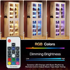 Meuble à chaussures Tribesigns avec lumières LED, étagère de rangement pour chaussures à 8 niveaux avec étagère réglable
