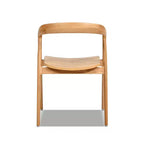 Chaise de salle à manger Simeon 21 en bois de chêne scandinave sculpté, chêne brun naturel chaud