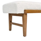 Banc de téléphone moderne Billie 52 avec étagère coulissante, Boucle Blanc Ivoire