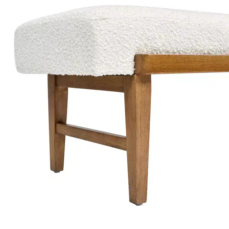 Banc de téléphone moderne Billie 52 avec étagère coulissante, Boucle Blanc Ivoire