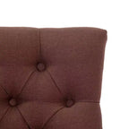 Tabouret de bar à oreilles capitonné en tissu de lin WestinTrends 29", marron
