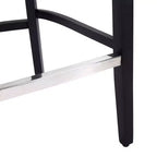 Tabouret de bar à oreilles capitonné en tissu de lin WestinTrends 29", marron