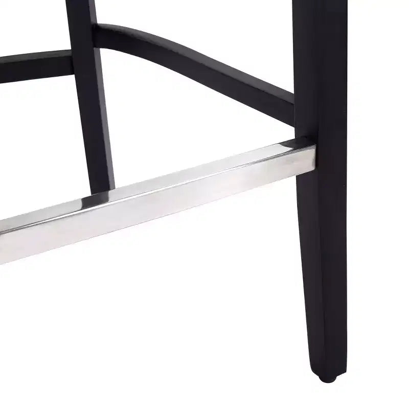 Tabouret de bar à oreilles capitonné en tissu de lin WestinTrends 29", marron