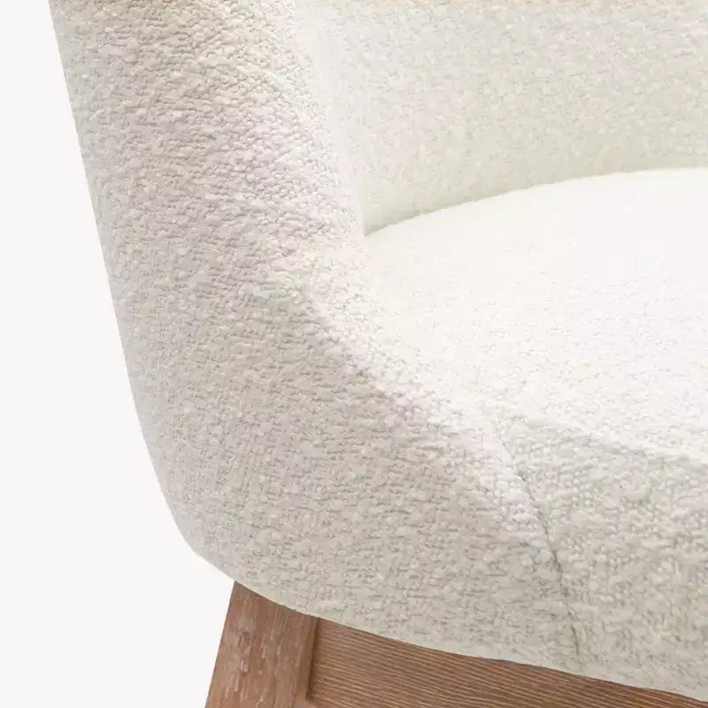Tabouret de bar WestinTrends 26, hauteur comptoir, pivotant, rembourré, crème