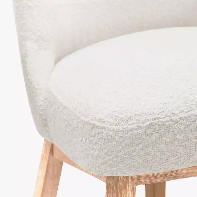 Tabouret de bar WestinTrends 26, hauteur comptoir, pivotant, rembourré, crème
