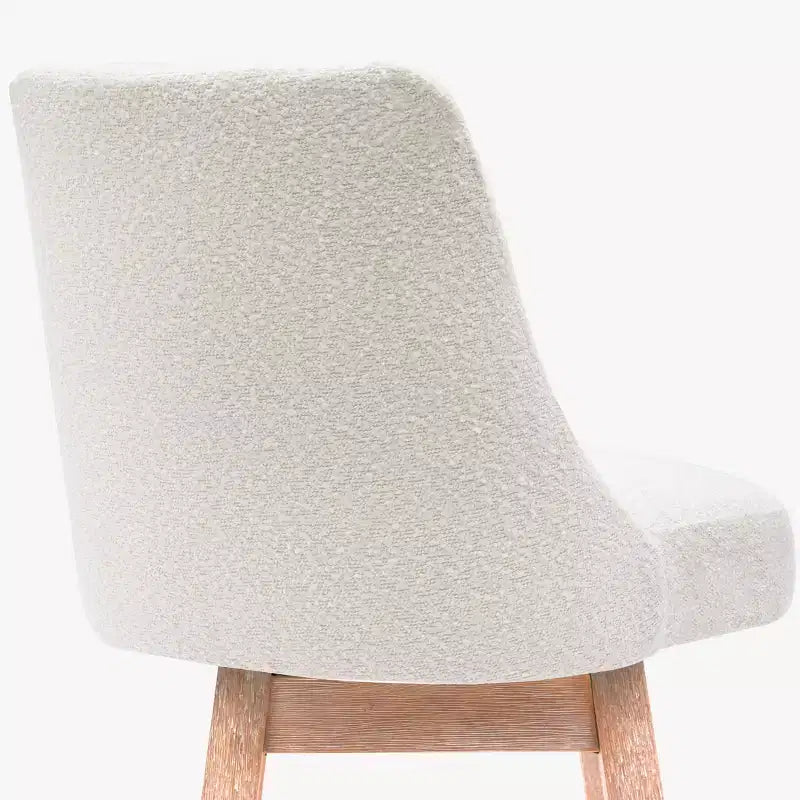 Tabouret de bar WestinTrends 26, hauteur comptoir, pivotant, rembourré, crème