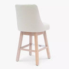 Tabouret de bar WestinTrends 26, hauteur comptoir, pivotant, rembourré, crème