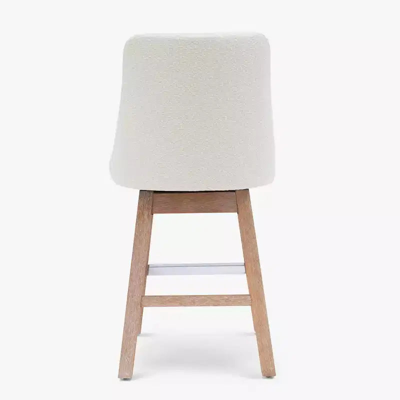 Tabouret de bar WestinTrends 26, hauteur comptoir, pivotant, rembourré, crème