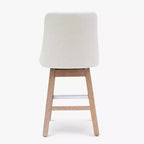 Tabouret de bar WestinTrends 26, hauteur comptoir, pivotant, rembourré, crème
