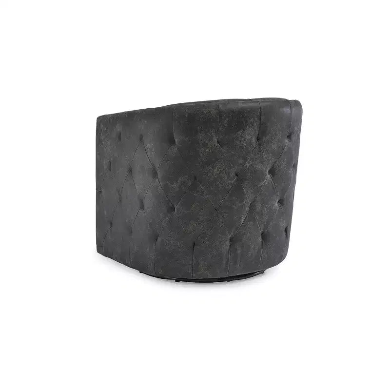 Fauteuil d'appoint pivotant décontracté Brentlow de Signature Design by Ashley, noir vieilli