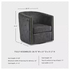 Fauteuil d'appoint pivotant décontracté Brentlow de Signature Design by Ashley, noir vieilli