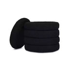 Pouf de rangement rond surdimensionné Jennifer Taylor Home Fuji de 48 cm