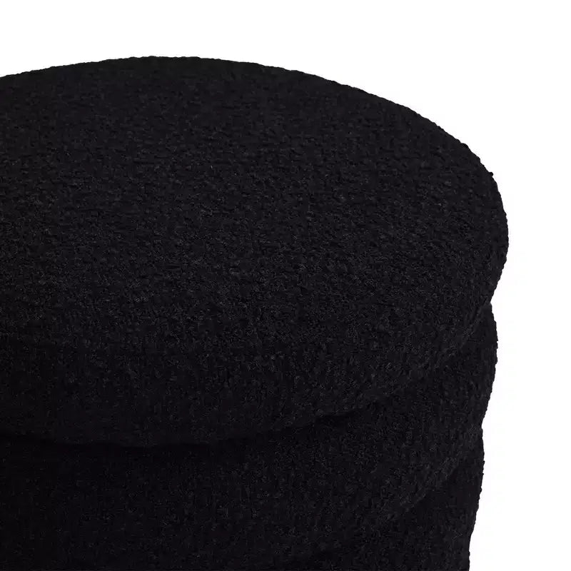 Pouf de rangement rond surdimensionné Jennifer Taylor Home Fuji de 48 cm