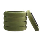 Pouf de rangement rond surdimensionné Jennifer Taylor Home Fuji de 48 cm