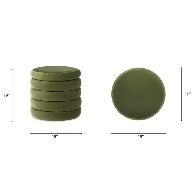 Pouf de rangement rond surdimensionné Jennifer Taylor Home Fuji de 48 cm