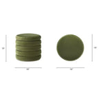 Pouf de rangement rond surdimensionné Jennifer Taylor Home Fuji de 48 cm