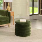 Pouf de rangement rond surdimensionné Jennifer Taylor Home Fuji de 48 cm