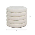 Pouf de rangement rond surdimensionné Jennifer Taylor Home Fuji de 48 cm